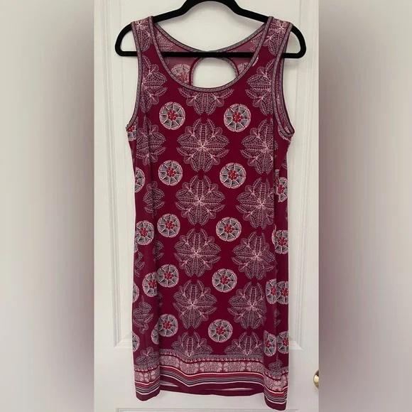 Max Studio Women’s Sundress Cutout Geometric Patterned Sleeveless Large - Picture 1 of 3